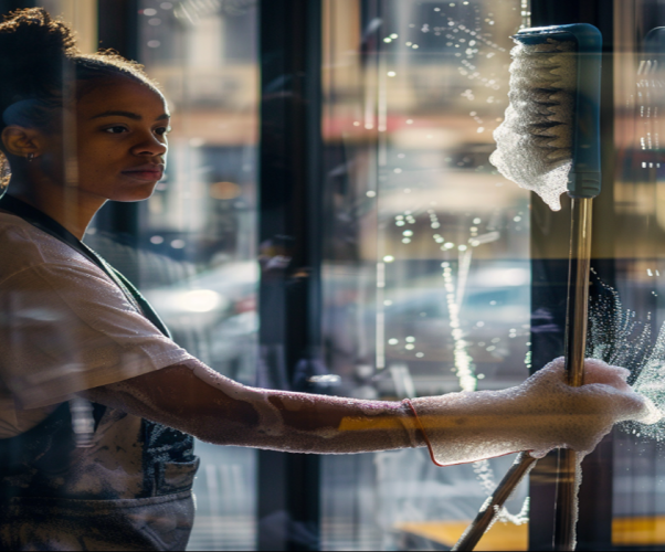 Cleaning girl 2 Washing Windows 11x7